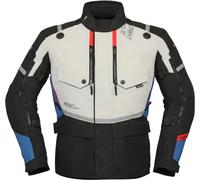 Modeka Trohn Veste textile de moto, hellgrau/blau, XL