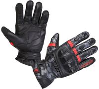 Modeka Valyant Gants de moto, noir-rouge, taille XL pour homme