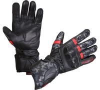 Modeka Valyant Pro Gants de moto, noir-rouge, taille M L pour homme