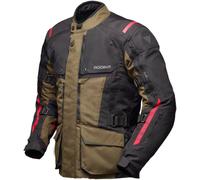Modeka Varus veste textile de moto imperméable, Marron/Noir, Taille XXL