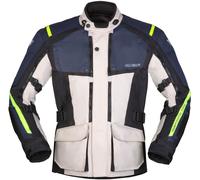 Modeka Varus, veste textile imperméable XL Gris Clair/Bleu Gris Clair/Bleu