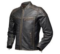 MODEKA Veste en cuir Phinix Marron L homme