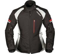 Modeka Violetta Veste textile de moto pour femmes, Noir/gris clair, Taille 46