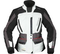 Modeka Viper LT Veste textile de moto dames, Gris clair/gris foncé/noir, Taille 38