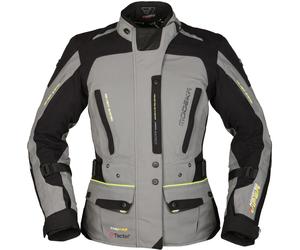 Modeka Viper LT Veste textile de moto dames, Gris/Noir, Taille 38