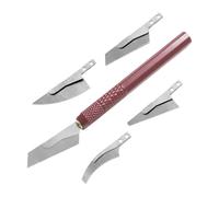 Model Craft Scie à main - Acier inoxydable avec poignée rouge | Kit de scie de précision avec 4 fraises de bricolage | Kit de modélisme et de sculpture sur bois pour professionnels et débutants