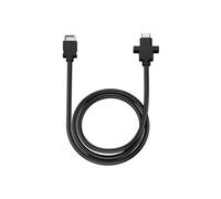 Model D - Câble USB - connecteur USB-C (M) pour 24 pin USB-C (F) rackable sur panneau - 67 cm - noir - pour Fractal Design Focus 2; Pop Air, Mini Air