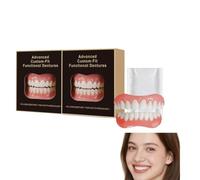 Model Full Set Denture,Denture Cosmetic Veneer Fake Teeth-Cosmetic Set | False Teeth Veneer Denture Full Denture, cleaner teeth and gum,long-lasting fresh scent,False Set Full-Premium,Comfortable