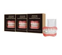 Model Full Set Denture,Denture Cosmetic Veneer Fake Teeth-Cosmetic Set | False Teeth Veneer Denture Full Denture, cleaner teeth and gum,long-lasting fresh scent,False Set Full-Premium,Comfortable