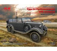 Modèl G4 Partisanenwagen With Armement, Allemand WWII Voiture 1:3 5 Plastic Kit