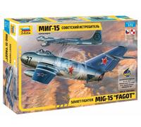 Zvezda 500787317 Véhicule 500787317-1:72 MIG-15 Kit de modélisation en Plastique pour débutant Argenté