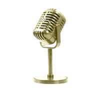 Model Vintage Toy - Old-School Microphone , Party Stage Prop | Decorative Table Accent, Costume Role Play Accessory for Events, Kids Performances, Retro Displays, Or Studio Decor