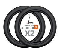 Modelabs Made For Xiaomi Scooter AIR Tire Pneu Officiel pour trottinettes électriques Xiaomi Mijia M365 Essential 1S Pro PRO2 Gomme épaisse Roue Avant/arrière Confort Taille 8,5 Pouce Pack de 2 Noir
