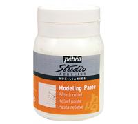 Pébéo - Modeling Paste Studio Acrylics Haute Densité - Modeling Paste Pébéo Acrylique - Pâte Pour Reliefs et Empâtements - Auxiliaire Acrylique Blanc 500 ml