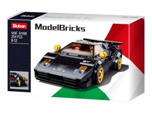 ModelBricks - Voiture de Sport M38-B1098 | Enfant 8-12 Ans, 2 Minifigurines, Jantes Dorées, Modèle M38-B1098, Supercar