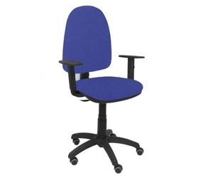 Modèle 04CPBALI229B10 Chaise de bureau ergonomique avec mécanisme de contact permanent et réglable en hauteur Assise et dossier Bleu