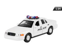 Modèle 1:34, FORD Crown Victoria 1999, POLICE, blanc (A876FCVPB)
