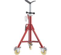 Modèle 1107A Support tubulaire escamotable avec tête en V, support tubulaire avec capacité de poids de 400 kg / capacité de tube de 0,32 - 30,48 cm, support tubulaire réglable de 71 à 131 cm, support