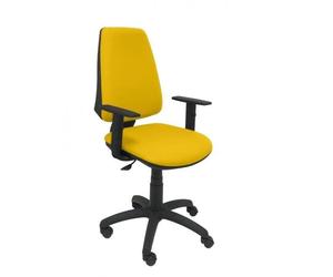 Modèle 14CPBALI100B10 CP Chaise de bureau ergonomique avec contact permanent et réglable en hauteur Assise et dossier rembourrés en Jaune
