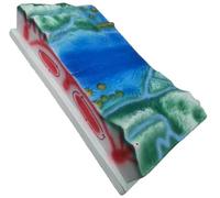 Modèle 3D de tectonique des plaques, ensemble d'affichage de topographie des fonds marins, modèle scientifique de topographie géologique, outils pédagogiques de démonstration