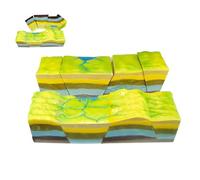 Modèle 3D de tectonique des plaques géologiques, modèle Structure et développement du fossé Horst, modèles géomorphologiques, morphologie Surface, for démonstration géographique