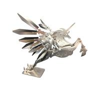 Modèle 3D d'un Pegasus mythologique en acier inoxydable, puzzle mécanique à faire soi-même, décoration de table steampunk (plus de 130 pièces/version moyenne)