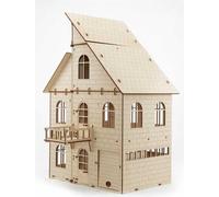 modèle 3D en bois - Maison de poupées 54 cm
