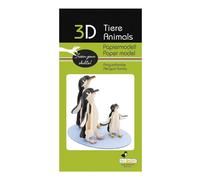 Modèle 3D Fridolin, famille de pingouins, carton spécial, découpé au laser No. 11672