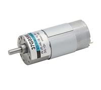 modèle à engrenages Moteur de brosse à basse vitesse de 15W, 1 2V24V XD-37GB555 DC Moteur de réducteur de vitesse, vitesse réglable du moteur réversible couple de rotation (Size : 50rpm, Color : 12V