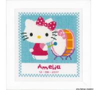 Modèle abandonné Paquet de broderie Vervaco Exemple de comptage "Hello Kitty fait de la musique