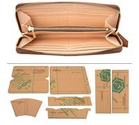 Modèle Acrylique Clair pour Portefeuille, Ensemble de Pochoirs pour Fabrication de Sac à Main avec Fermeture Éclair, Outil d'Artisanat en Cuir