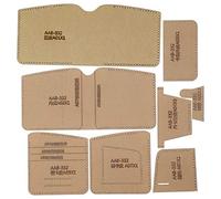 Modèle acrylique de portefeuille court, pochoir de maroquinerie bricolage, modèle de fabrication de sac à main transparent avec papier kraft protecteur, rapport physique 1:1 pour