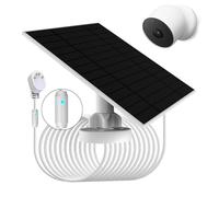 modèle actualisé Panneau solaire 6W compatible avec Google Nest Camera Outdoor & Indoor et 2ème génération (version batterie), installation facile, IP66, câble de charge de 4m