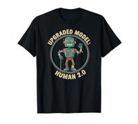Modèle amélioré Human 2.0, Canne de Marche Robot Vintage Mignon T-Shirt