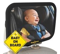 MODÈLE AMÉLIORÉ | Miroir pour voiture ROYAL RASCALS | Rétroviseur arrière le PLUS SÛR pour siège enfant installé dos à la route | NOIR | résistant aux chocs | QUALITÉ SUPÉRIEURE