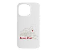 Modèle Amusant de Train - Étoile de Piste de Jeu de Mots Coque pour iPhone 14 Pro Max