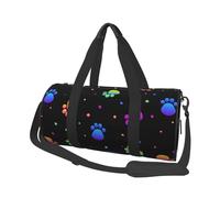 Modèle Animal d'empreinte de Patte Arc-en-Ciel, Sac de Voyage de Grande capacité, Sac à Main Rond, Sac de Voyage de Sport, fourre-Tout, Sac de Fitness