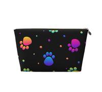 Modèle Animal d'empreinte de Patte Arc-en-Ciel, Trousse de Maquillage Trousse à cosmétiques Trousse de Toilette de Voyage Portable Pochette de Toilette