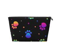 Modèle Animal d'empreinte de Patte Arc-en-Ciel, Trousse de Toilette Trousse de Maquillage Sac à cosmétiques Trousse de Toilette de Voyage Portable