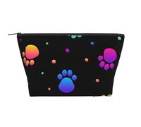 Modèle Animal d'empreinte de Patte Arc-en-Ciel, Trousse de Toilette Trousse de Maquillage Sac à cosmétiques Trousse de Toilette de Voyage Portable