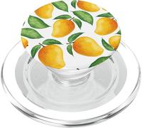Modèle Aquarelle de Mangue avec des Feuilles Vertes et des PopSockets PopGrip pour MagSafe