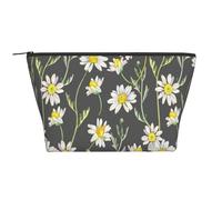 Modèle Aquarelle de Marguerite dessiné à la Main, Trousse de Toilette Trousse de Maquillage Sac à cosmétiques Trousse de Toilette de Voyage Portable