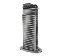 Modèle Architectural Flatiron Vintage en Alliage Argenté pour Bureau | Décor Classique au Style Rétro, pour Photographes et Passionnés D’architecture, sur Étagère Composition