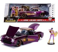 Modèle Auto Chevy Corvette 1957 Avec Figure Batgirl 1/24 Original Jada Batman