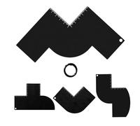 Modèle Bart-Line-Up | Outils réutilisables de 7,68 pouces pour la formation de lignes de cheveux | Tableau d'identification du coiffeur en PVC avec indicateurs de mesure | Bart Styling Contour Aid for