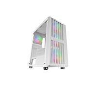 Mars Gaming – Boîtier ATX MC-Vault – 4x ventilateurs ARGB 120mm, Mesh avant, Verre trempé, Blanc
