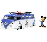 Jada Miniature Mickey Van Volkswagen T1 Samba 1962 1/24 avec figurine