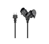 Goobay 65435 multiprise 10 m 2 sortie(s) CA Extérieure Noir