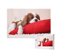 Modèle Cavalier King Charles Spaniel,Puzzle Familial en Bois de 1 000 pièces pour Adultes et Adolescents, décoration d'intérieur