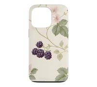 Modèle Cottagecore de Fleur Rose de mûre et de ronce Coque pour iPhone 13 Pro